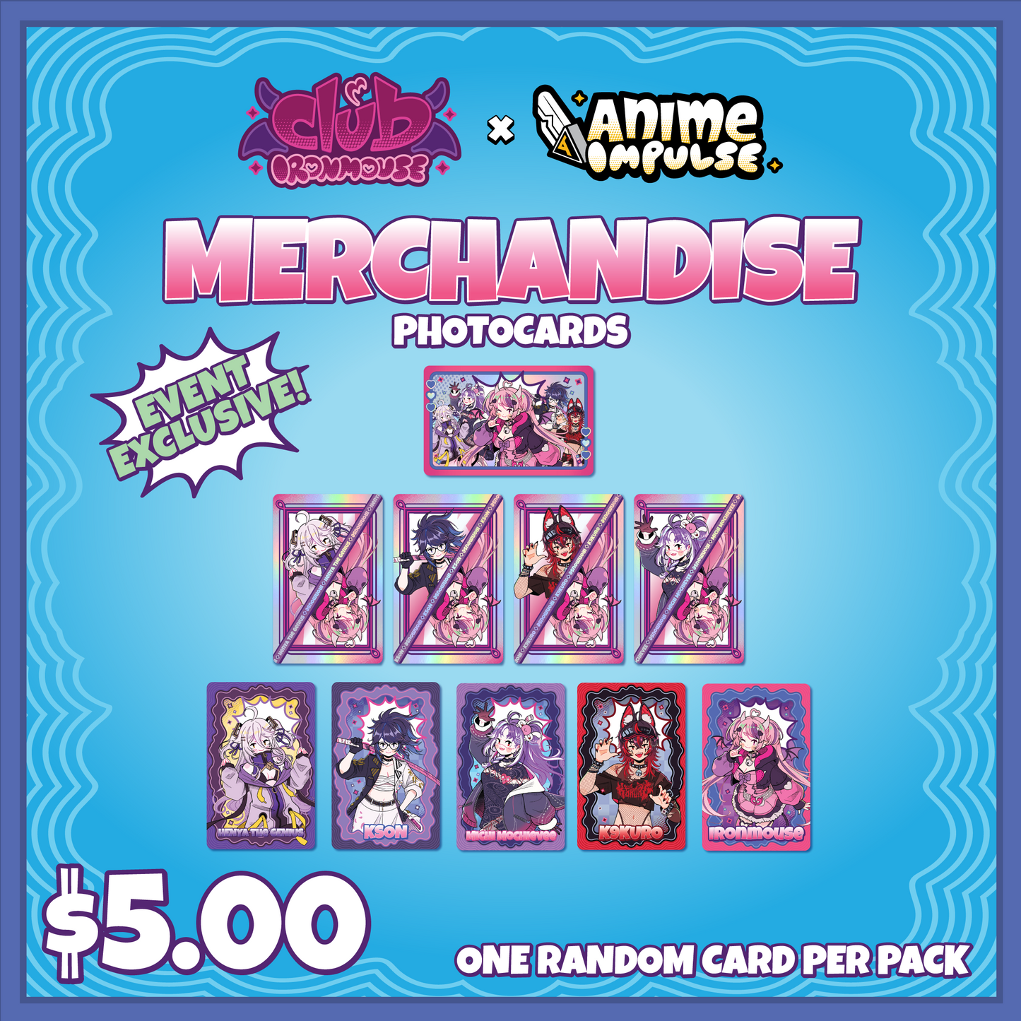 Ironmouse x ANIME Impulse PhotoCards
