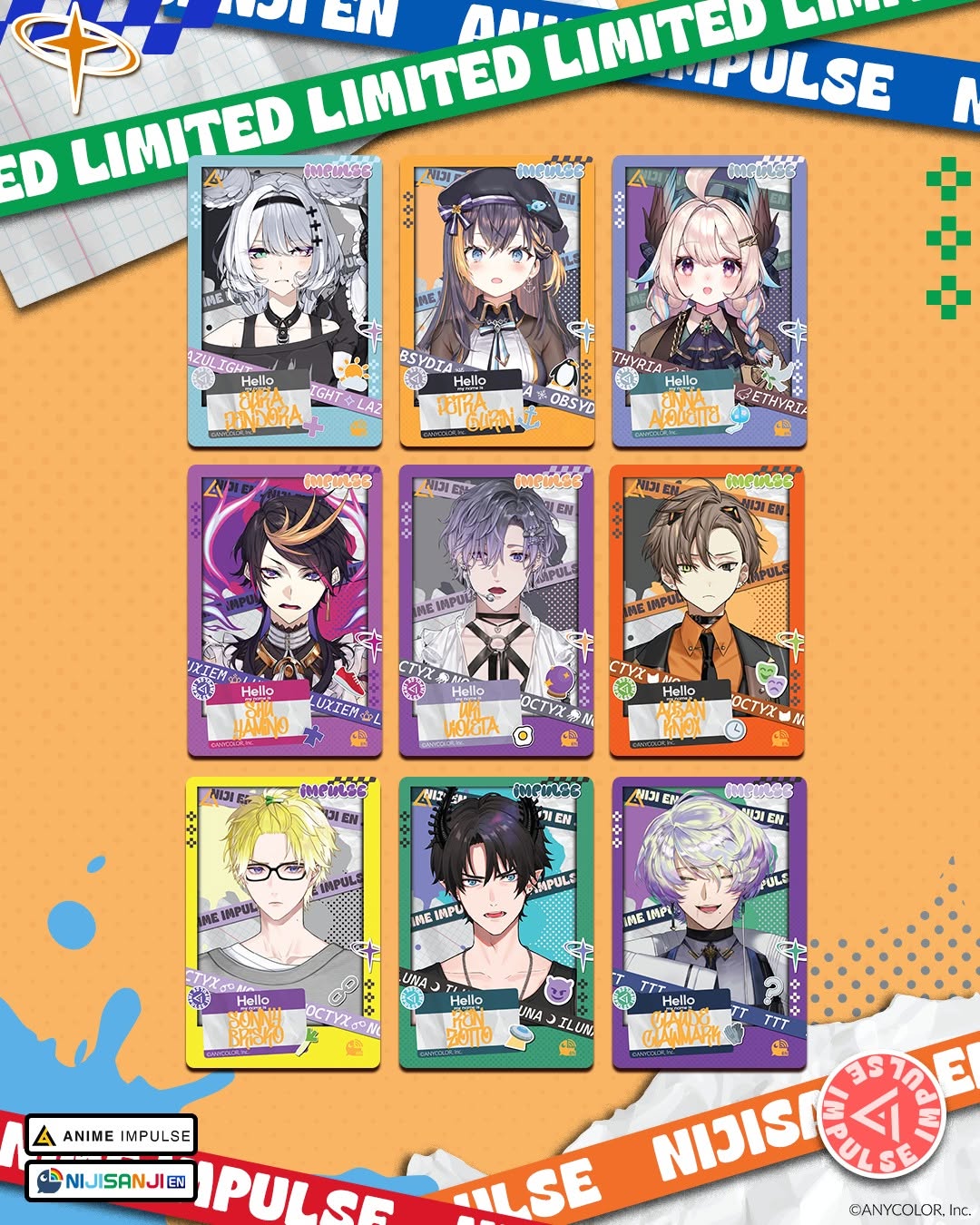 NIJISANJI EN X ANIME Impulse Random Photocard Series 2