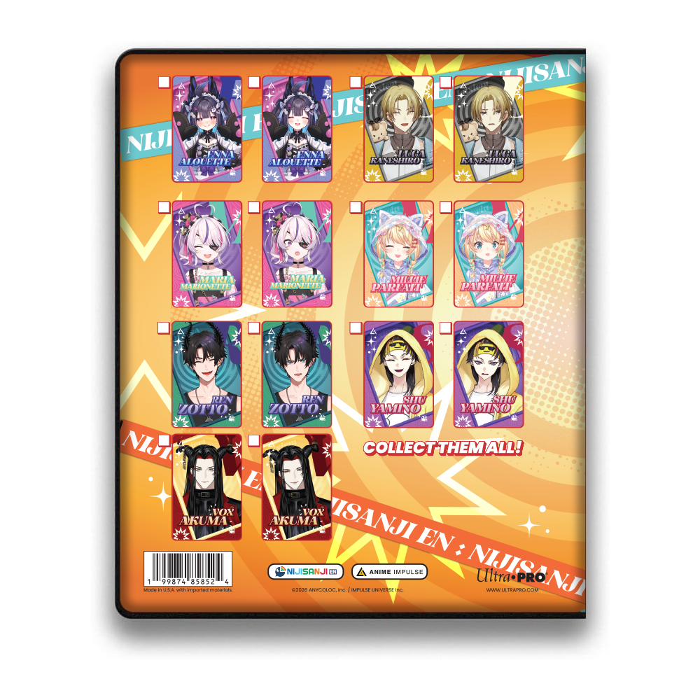NIJISANJI EN x ANIME Impulse x UltraPRO 4-Pocket Portfolios Binders